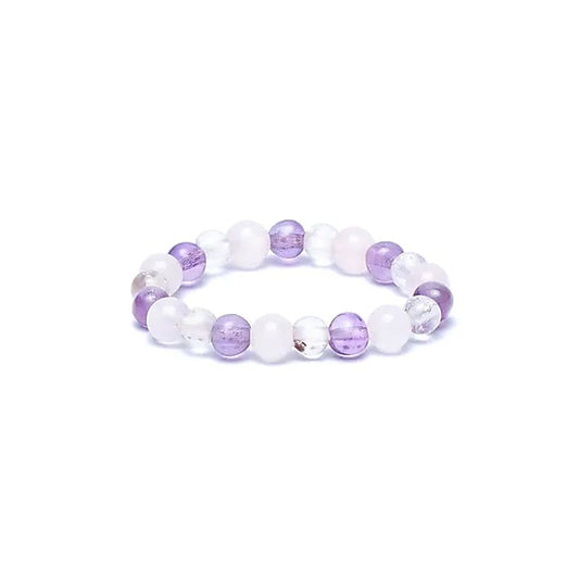 Edelsteen ring elastisch gouden driehoek - Mindfulshop - multicolor
