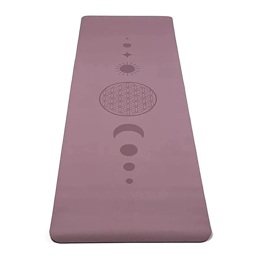 Yogamat Premium TPE Bloem des Levens -  5 mm - Yogi & Yogini - lila