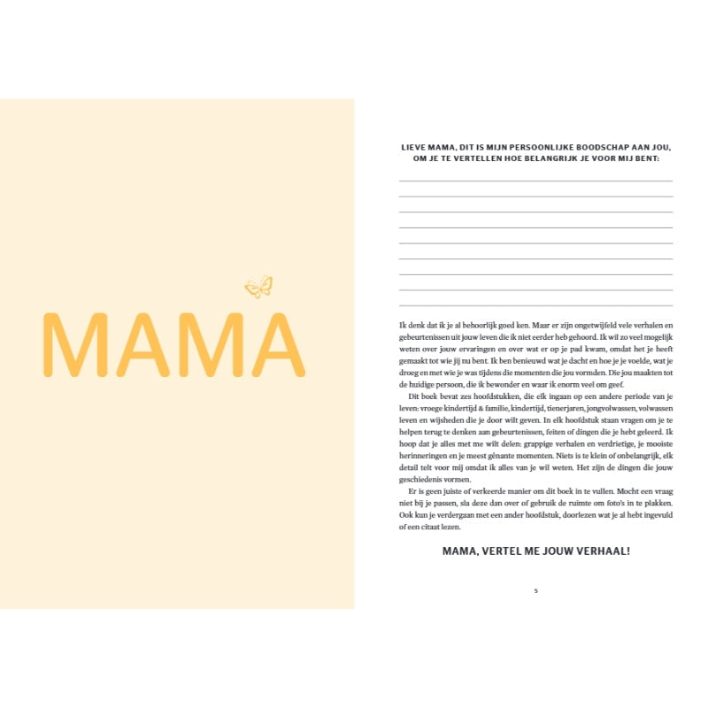 Mama, ik wil graag alles over je weten - invulboek