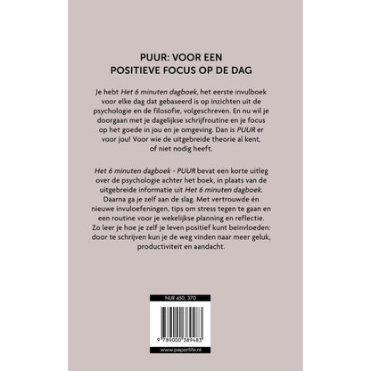 Het 6 minuten dagboek Puur - grijs