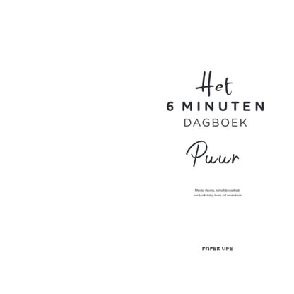 Het 6 minuten dagboek Puur - grijs