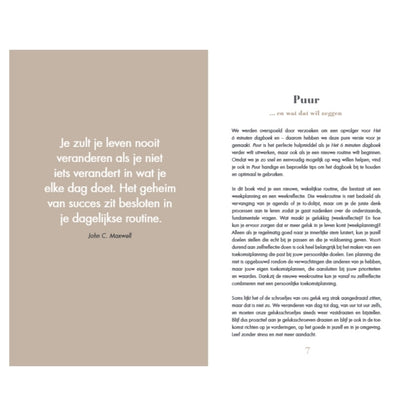 Het 6 minuten dagboek Puur - grijs