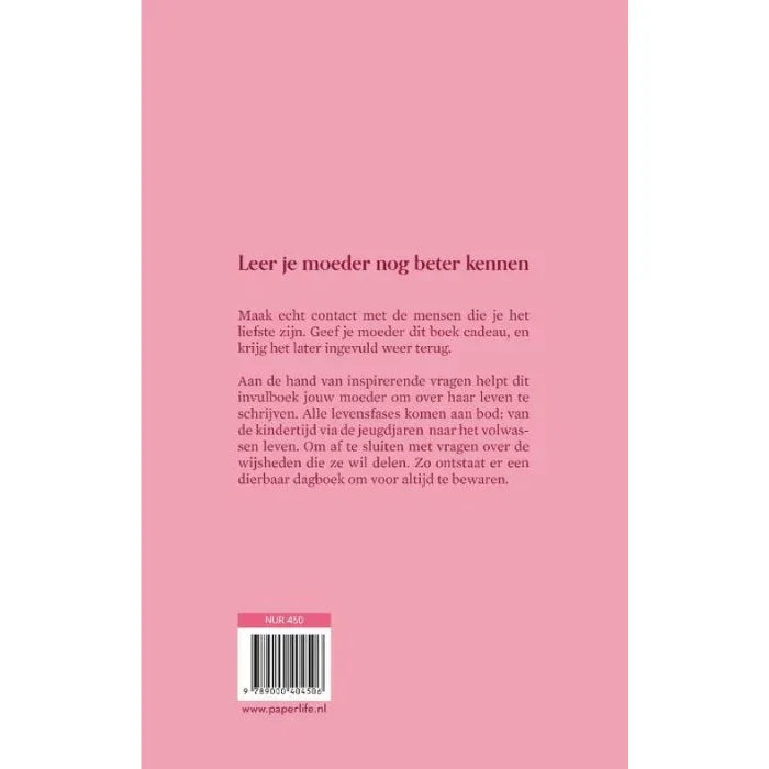 Mama, ik wil graag alles over je weten - invulboek - The Mindfulshop
