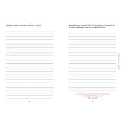 Mama, ik wil graag alles over je weten - invulboek - The Mindfulshop