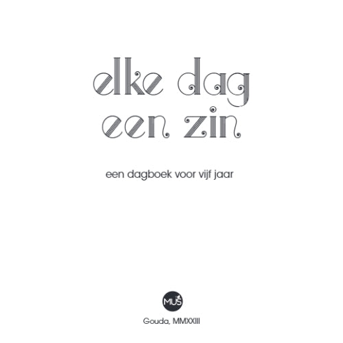 Elke dag een zin - dagboek