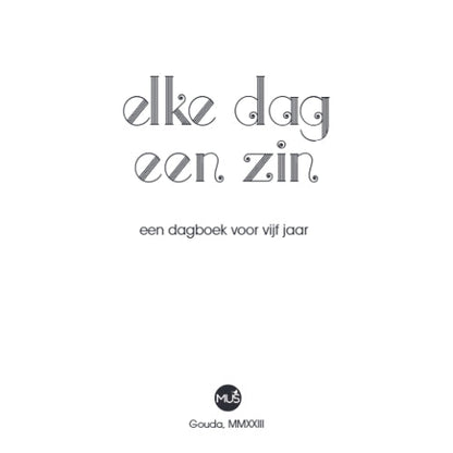 Elke dag een zin - dagboek