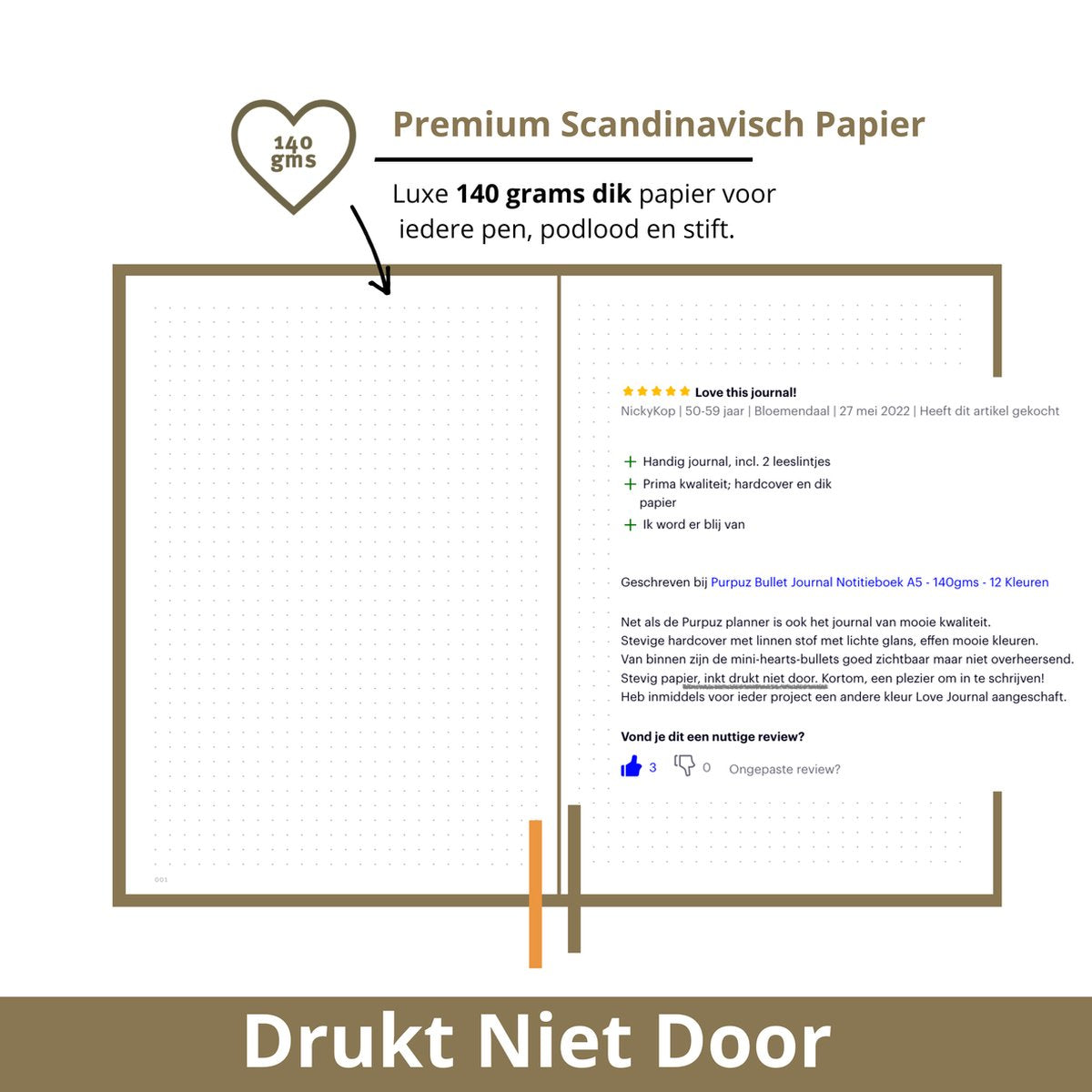 Purpuz Love yournal - golden succes