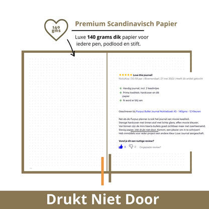 Purpuz Love yournal - golden succes