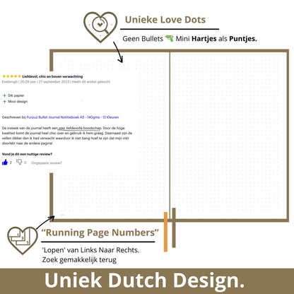 Purpuz Love yournal - golden succes