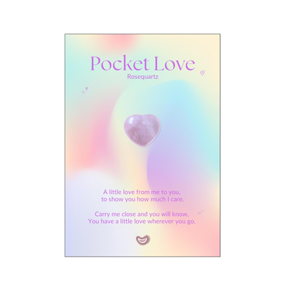 Edelsteen pocket love - DOA - roze kwarts