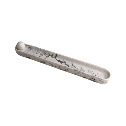 Wierookhouder handgemaakt jesmonite - grey marmer