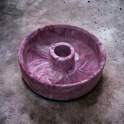 Palo Santo / kaarsenstokhouder handgemaakt jesmonite - roze