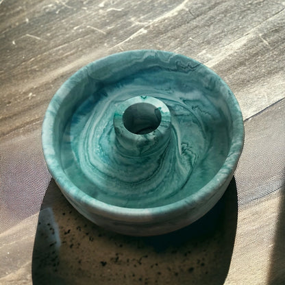Palo Santo / kaarsenstokhouder handgemaakt jesmonite - groen
