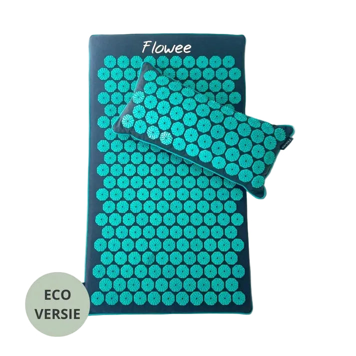 Flowee ECO spijkermat set - grijs / zeegroen