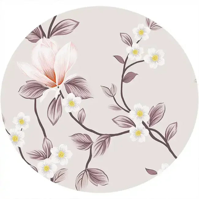 Meditatiekussen rond print - Love Generation - field flowers - The Mindfulshop