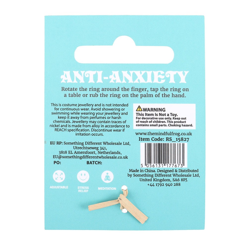 Anxiety fidget ring tegen spanning en stress