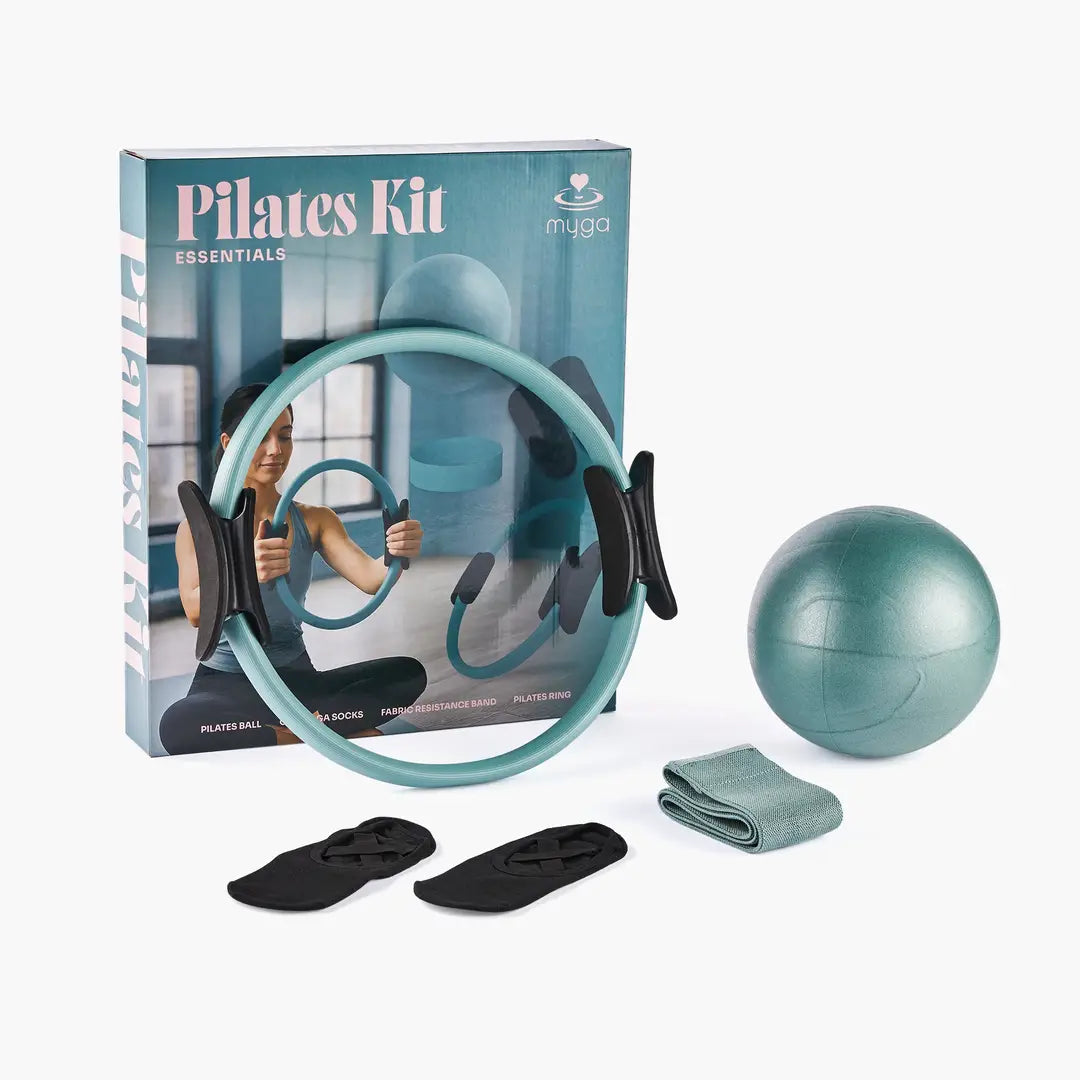 Pilates all-in-one kit - 4 delige set - Myga - Teal