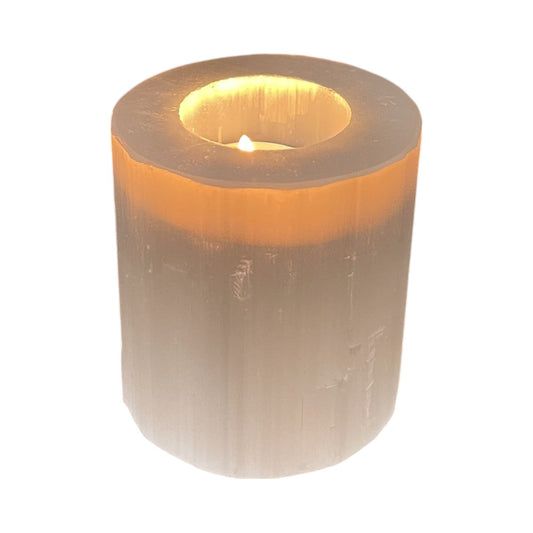 Waxinelichthouder seleniet 8cm - DOA