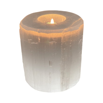 Waxinelichthouder seleniet 10cm - DOA