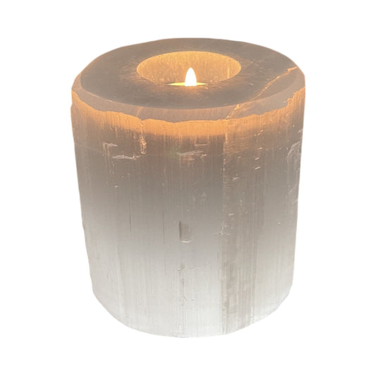 Waxinelichthouder seleniet 10cm - DOA