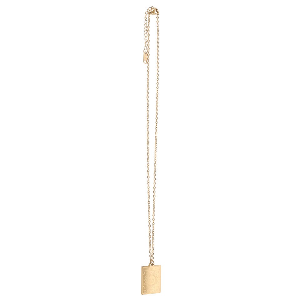 Tarot ketting op wenskaart - The sun - goud