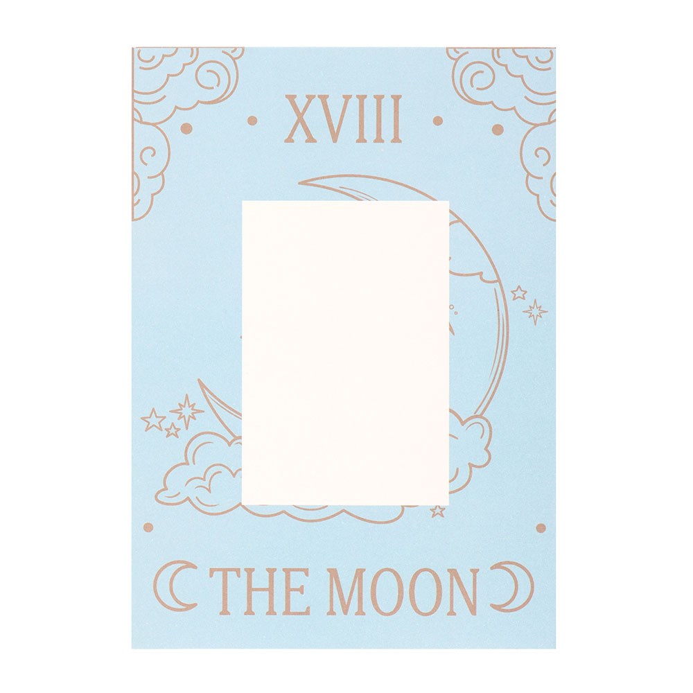 Tarot ketting op wenskaart - The moon - goud
