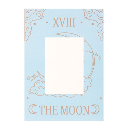 Tarot ketting op wenskaart - The moon - goud