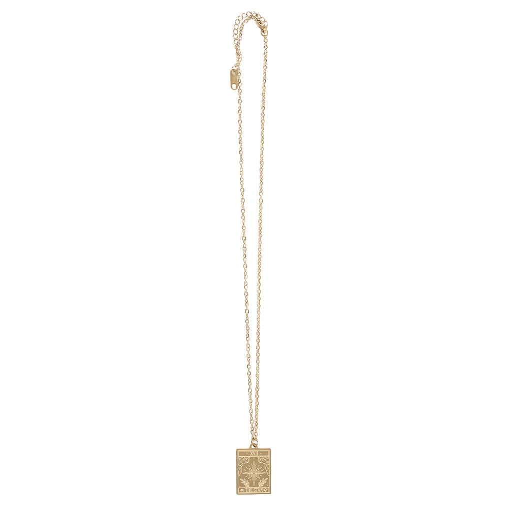 Tarot ketting op wenskaart - The star - goud