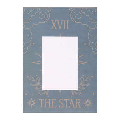 Tarot ketting op wenskaart - The star - goud