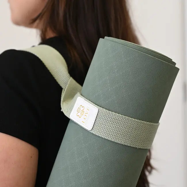 Yogamat draagriem print - Love Generation - magical green