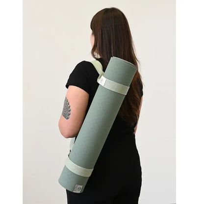 Yogamat draagriem print - Love Generation - magical green