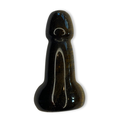 Edelsteen fallus tijgeroog - 5 cm