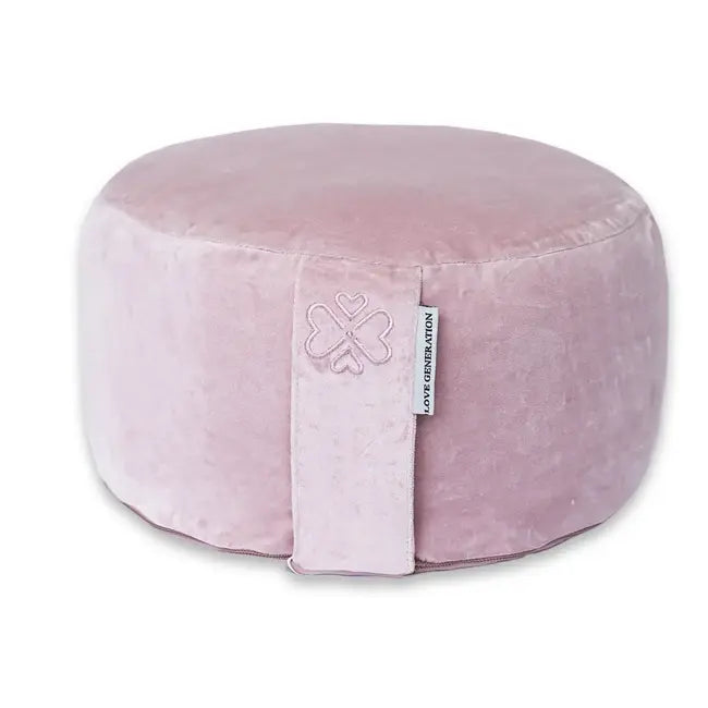 Meditatiekussen rond velvet - Love Generation - oud roze