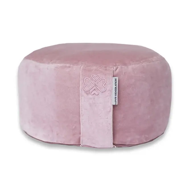 Meditatiekussen rond velvet - Love Generation - oud roze