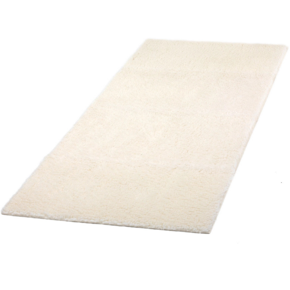 Wollen yogamat scheerwol extra groot - 200 x 75 cm - Bodhi Surya - naturel