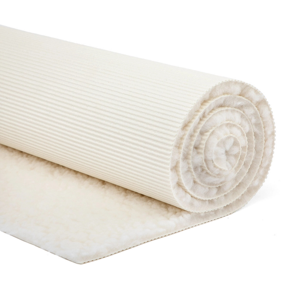 Wollen yogamat scheerwol extra groot - 200 x 75 cm - Bodhi Surya - naturel