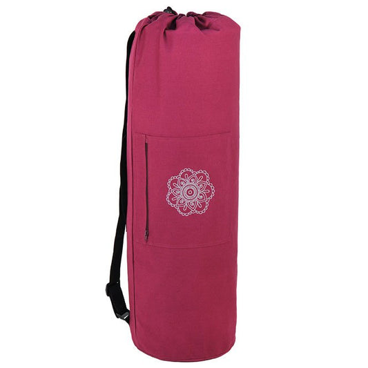 Yogatas extra groot voor wollen yogamatten - 75 cm - Bodhi Surya - aubergine