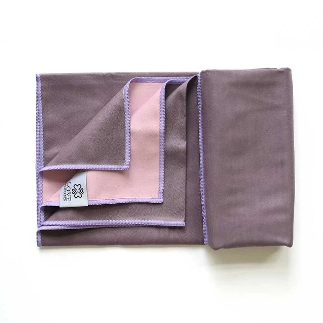 Yoga handdoek tweezijdig - Love Generation - roze & paars