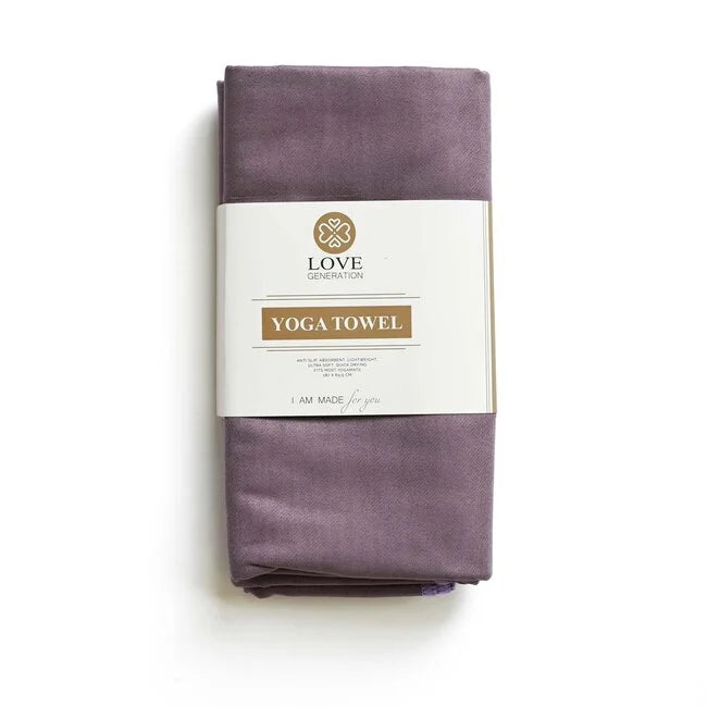 Yoga handdoek tweezijdig - Love Generation - roze & paars