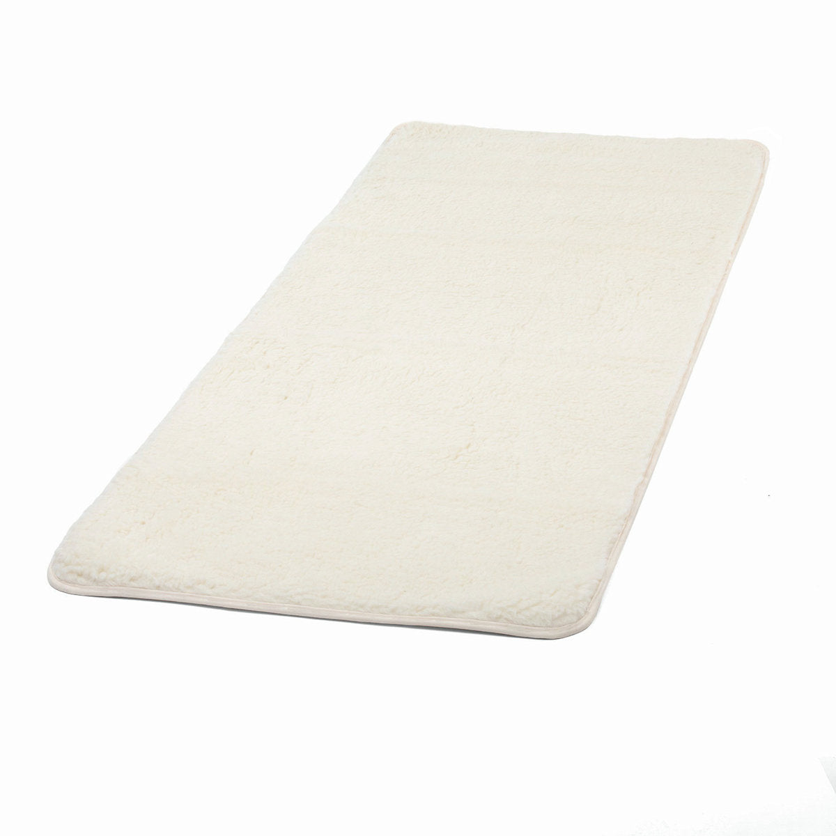 Wollen yogamat scheerwol premium omgezoomd extra groot - 200 x 75 cm - Bodhi Vishnu - naturel