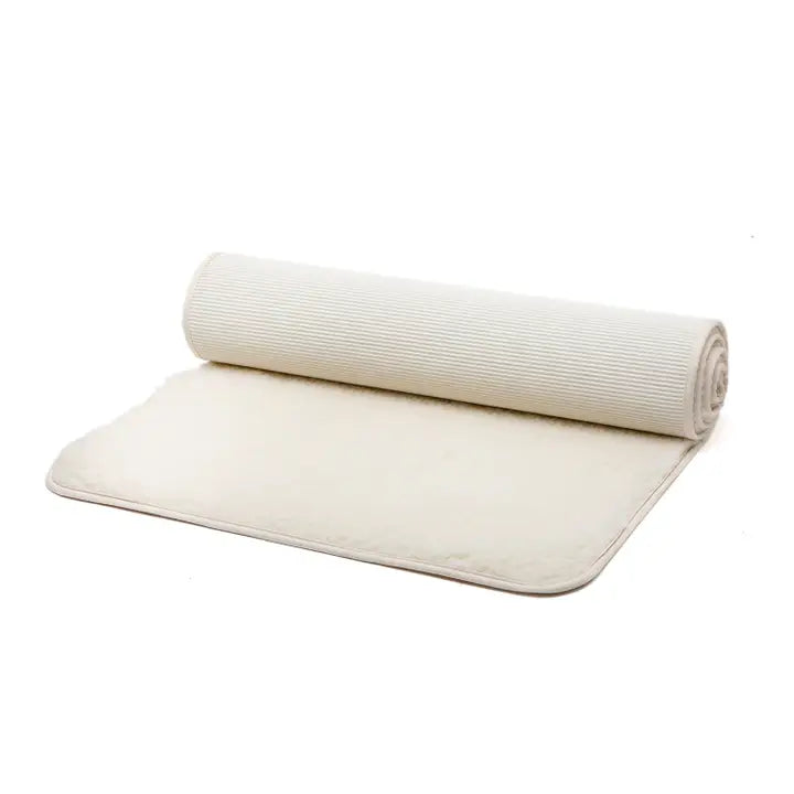 Wollen yogamat scheerwol premium omgezoomd XL - 200 x 90 cm - Bodhi Vishnu - naturel