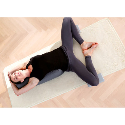 Wollen yogamat scheerwol premium omgezoomd XL - 200 x 90 cm - Bodhi Vishnu - naturel